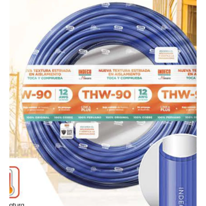Cable THW-90+ Plus estriado · Indeco — Cables y conductores